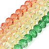 Transparent Painted Glass Beads Strands X1-DGLA-A034-T8mm-A04-2