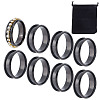 Unicraftale 10Pcs Stainless Steel Grooved Finger Ring Settings STAS-UN0039-22A-3