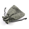 Polyester Imitation Burlap Packing Pouches Drawstring Bags X-ABAG-R005-9x7-04-3