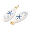 Printed Brass Pendants KK-CBA3895-02D-G-2