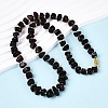 Natural Amber Nuggets Graduated Beaded Necklaces NJEW-T019-05-1