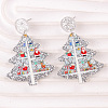 Acrylic Christmas Tree Dangle Stud Earrings FS-WGAD6E4-03-1