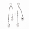 Rack Plating Brass Tassel Pendants LS-KK-C236-02P-1