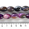 Natural Banded Agate (Dyed & Heated) Beads Strands G-M446-D01-01F-5