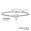 304 Stainless Steel Initial Charm Bracelets FS-WGD8E41-45-1