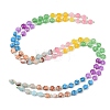 Dyed Natural White Jade & Synthetic Turquoise & Shoushan Stone & Red Netstone Beads Strands G-Z135-B07-3