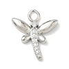 Brass Micro Pave Clear Cubic Zirconia Pendants KK-H528-05B-P-1