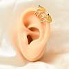 Brass Cuff Earrings EJEW-C186-02C-G-3