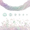 6 Styles Gradient Color Transparent Painted Glass Beads Strands DGLA-YW0001-28W-1