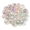 UV Plating Luminous Transparent Acrylic Beads OACR-P010-05-2