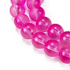 Frosted Transparent Glass Bead Strands X1-GLAA-P065-8mm-11-4