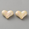 Electroplate Opaque Acrylic Beads MACR-WH0010-38D-1