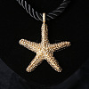 Starfish Alloy with Polyester Cord Pendant Necklaces & Stud Earrings Sets FS-WG7CDFE-02-2