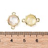 Brass Natural Gemstone Connector Charms KK-Z096-01G-3