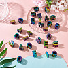 50Pcs 5 Styles UV Plating Opaque Acrylic Beads PACR-TA0001-31E-6