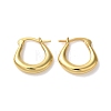 Rack Plating Brass Hoop Earrings for Women EJEW-L224-74G-1