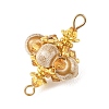 Handmade Porcelain & Glass & Seed Beads Links Connector Charms PALLOY-MZ01367-01-2