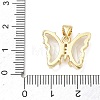 Brass Micro Pave Clear Cubic Zirconia Pendants CU-CBA83A6-05G-13-3