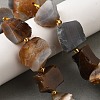Raw Rough Natural Grey Agate Beads Strands G-Z087-B20-1