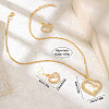 Heart Alloy Crystal Rhinestone Pendant Necklace & Dangle Earring Sets FS-WG8597C-01-4