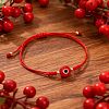 Handmade Lampwork Evil Eye Bead Braided Bracelets RO1505-2-2
