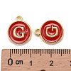 Golden Plated Alloy Enamel Charms X-ENAM-S118-03G-3