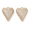 Brass Micro Pave Clear Cubic Zirconia Pendants KK-S388-01G-02-1