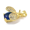 Rack Plating Brass Micro Pave Cubic Zirconia Pendants KK-I718-11G-3