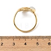304 Stainless Steel with Opalite Open Cuff Rings for Women RJEW-K393-08G-3