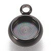 304 Stainless Steel Pendant Cabochon Settings STAS-K202-03B-B-1