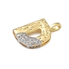 Brass Micro Pave Cubic Zirconia Pendants KK-B126-02G-D-2