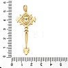 Brass Micro Pave Cubic Zirconia Big Pendants KK-B147-04G-05-3