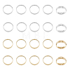 50Pcs 10 Style Brass Beads Frames KK-FH0005-11-1
