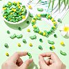 140Pcs 6 Styles Spray Painted Wooden Beads WOOD-FS0002-54-5