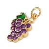 Brass Enamel Charms KK-B150-15G-2
