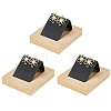 3Pcs Rectangle Wood Earring Display Stands EDIS-DR0001-05B-1