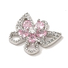 Brass Micro Pave Clear Cubic Zirconia Charms LS-KK-G499-08P-2