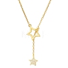 Star Alloy Crystal Rhinestone Lariat Necklaces for Women FS-WG0CF7B-01-2