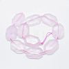 Natural Rose Quartz Beads Strands G-G745-24-2