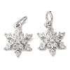 Brass Micro Pave Cubic Zirconia Pendants with Jumping Ring KK-A254-24P-1