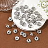 SHEGRACE Brass Micro Pave Clear Cubic Zirconia Spacer Beads XGRQ1U182-363P-4