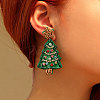 Christmas Tree Felt Fabric Dangle Stud Earrings FS-WG8B689-01-2