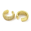 Brass Micro Pave Cubic Zirconia Cuff Earrings EJEW-C104-014G-2