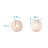 Round Unfinished Wood Beads WOOD-TA0001-07-LF-6