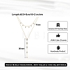 925 Sterling Silver Pave 5A Clear Cubic Zirconia Teardrop Pendant Y Necklaces SE-CBA9BBC-15P-3