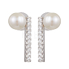 Natural Pearl Ear Studs EJEW-P286-18P-1