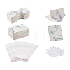 Fashewelry 210Pcs Marble Pattern Paper Hair Ties & Earring Display Card Sets CDIS-FW0001-03-14