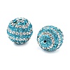 Stripe Pattern Polymer Clay Rhinestone Beads CLAY-NH0001-01D-2