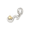 Brass European Dangle Charms KK-Z097-01S-GP-2