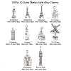 100Pcs 10 Styles Tibetan Style Alloy Pendants TIBEP-CJ0001-57-3